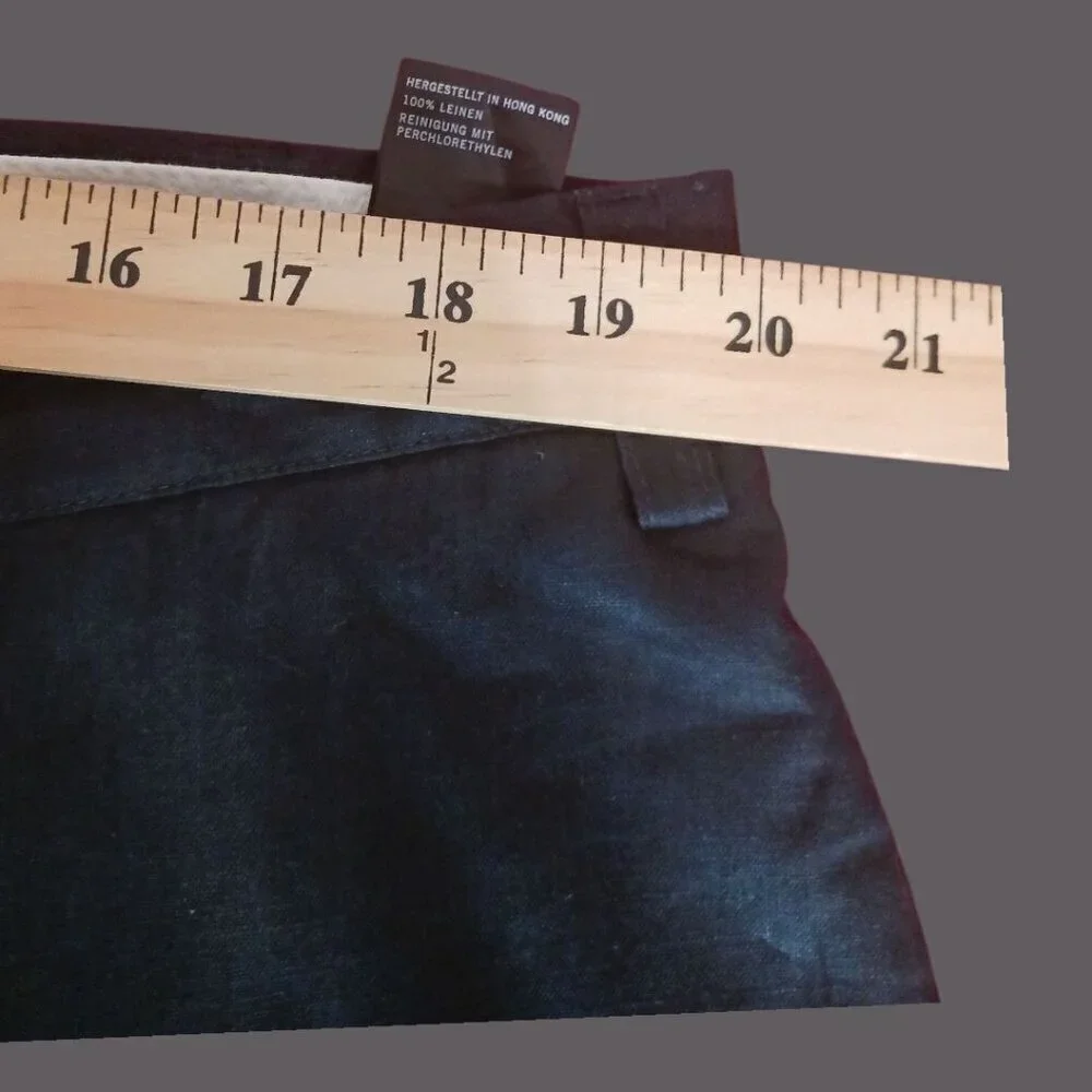 Nautica Clipper Mens Relax Fit Linen Pants 40W X 32L Black
